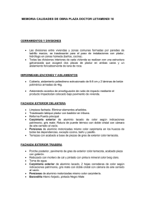 memoria de calidades