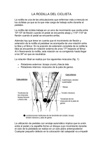 la rodilla del ciclista - arrigorriagako txirrindulariak
