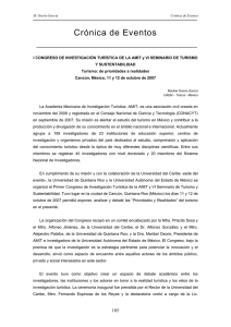 Crónica de Eventos - Estudios y Perspectivas en Turismo