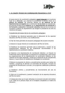 5.- EL EQUIPO TÉCNICO DE COORDINACIÓN PEDAGÓGICA
