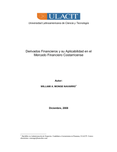 Derivados Financieros y su Aplicabilidad en el Mercado