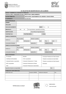 SI- SOLICITUD DE INSCRIPCIÓN DE LOS ALUMNOS