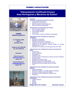 “Interpretación Certificado Ensayo Area Hormigones y Mecánica de