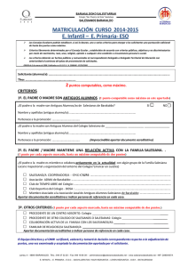 admisión de alumnos/as