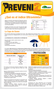 Qué es el índice Ultravioleta?