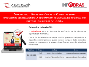 Proceso de Verificación de Obras-OCI