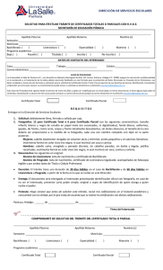 Certificado Parcial o Duplicado de Certificado