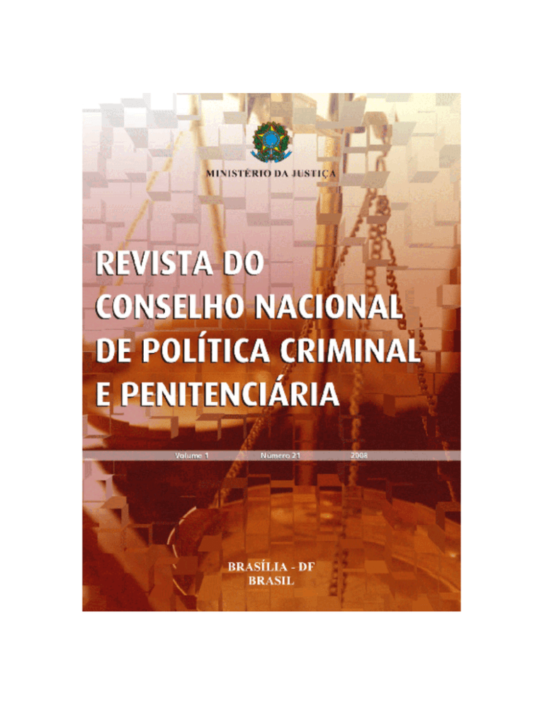 Revista Do CNPCP Nº 21 - Ministério Da Justiça