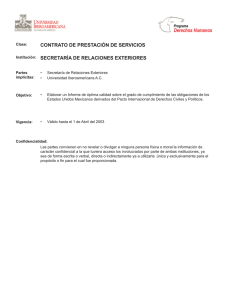 secretaría de relaciones exteriores contrato de prestación de servicios