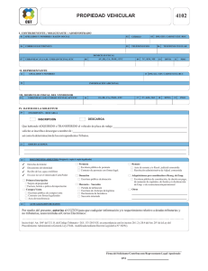 Propiedad Vehicular / Inscripción ó Descarga