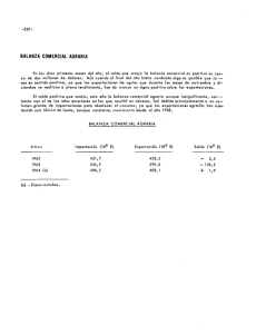 BALANZA COMERCIAL AGRARIA
