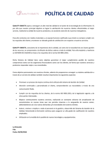 política de calidad