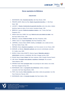 Novas aquisições da Biblioteca