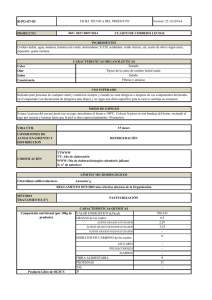 Ficha del producto - Alimentos de Palencia