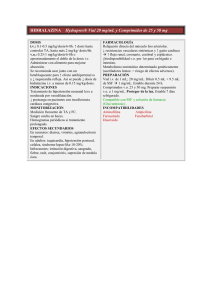 HIDRALAZINA Hydrapres® Vial 20 mg/mL y