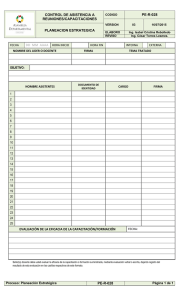 Formulario Control Asistencia Reuniones/Capacitaciones - Planeación Estratégica