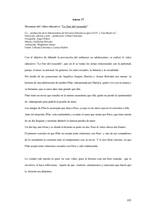 La foto del recuerdo: Resumen del video sobre prevención del embarazo