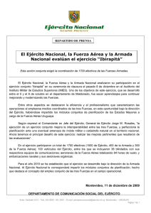 El Ejército Nacional, la Fuerza Aérea y la Armada Nacional evalúan