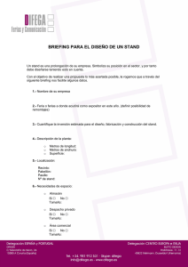 Briefing para realizar un stand de diseño.