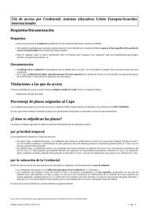 Vía de acceso por Credencial: sistemas educativos Unión Europea