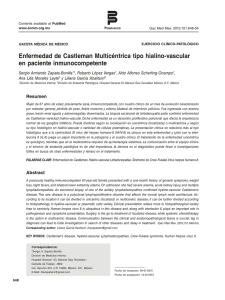 Enfermedad de Castleman Multicéntrica tipo hialino