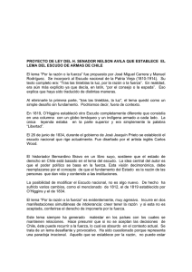 Modifica el lema del Escudo de Armas de Chile