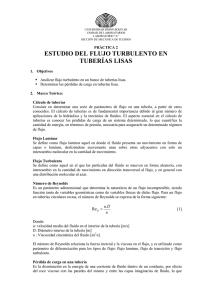 ESTUDIO DEL FLUJO TURBULENTO EN TUBERÍAS LISAS