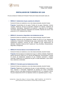 instalador de tuberías de gas