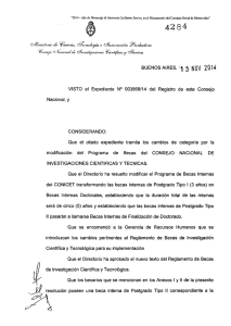 Risoluzione Modifica Borsa CONICET