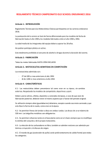 reglamento técnico campeonato old school
