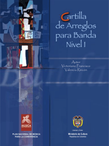 Cartilla de Arreglos para Banda Nivel I - Colombia