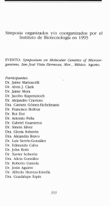Simposia organizados y/o coorganizados por el Instituto de
