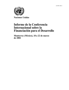 Informe de la Conferencia Internacional sobre la Financiación para