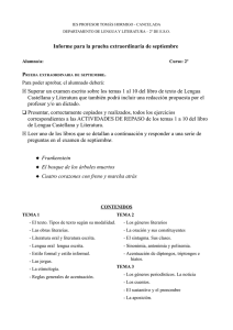 Informe para la prueba extraordinaria de septiembre . Superar un