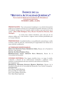 Índice de la Revista Actualidad Jurídica N 24