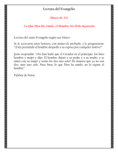 Lectura del Evangelio - St. John Vianney Catholic Church