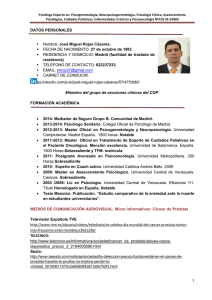 Psicólogo Experto en: Psicogerontología