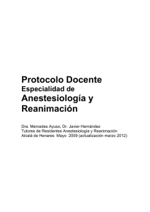 Protocolo Docente Anestesiología y Reanimación