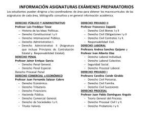 INFORMACIÓN ASIGNATURAS EXÁMENES PREPARATORIOS