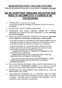 requisitos para visas de estudio - Ambasciata d`Italia