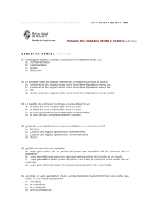 Examen Geometría Métrica y Descriptiva - Universidad de Navarra