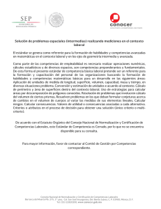 Solución de problemas espaciales (intermedias) realizando