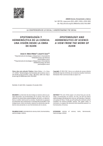 Epistemología y hermenéutica de la ciencia - Arbor
