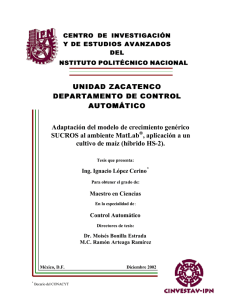 Adaptación del modelo de crecimiento genérico SUCROS al