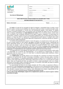 Consentimiento informado para desprendimiento de retina