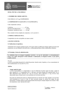 FICHA TÉCNICA COLCHIMAX 1. NOMBRE DEL MEDICAMENTO