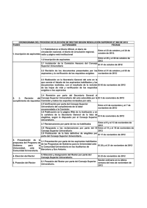 FASES ACTIVIDADES FECHAS 1.1 Publicidad en el Diario Oficial