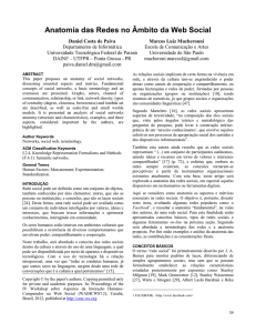Anatomia das Redes no Âmbito da Web Social - CEUR