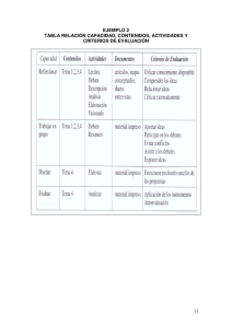 11 EJEMPLO 2 TABLA RELACIÓN CAPACIDAD, CONTENIDOS