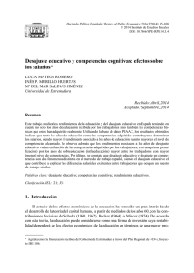Desajuste educativo y competencias cognitivas